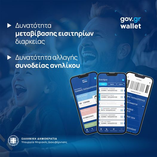 Gov.gr.Wallet: Διαθέσιμες δυο νέες υπηρεσίες για φιλάθλους ποδοσφαίρου και μπάσκετ