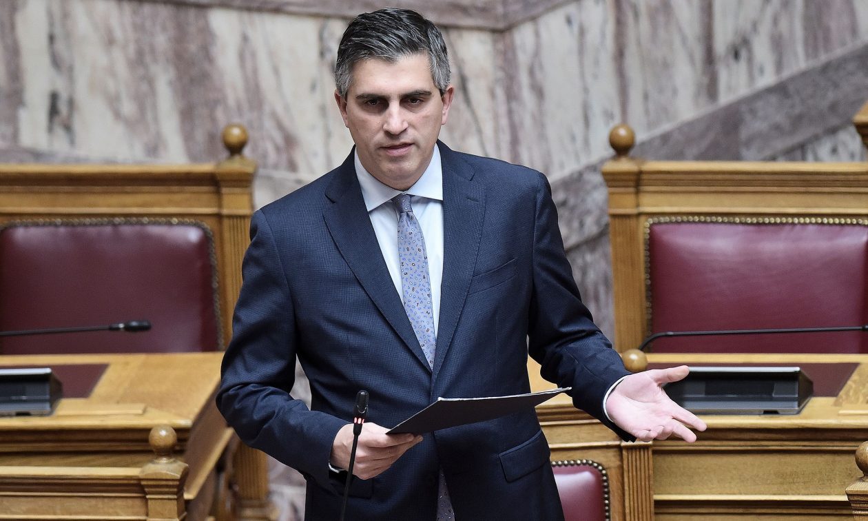 Στα εργοτάξια του Ε65 ο υπουργός Υποδομών Χρήστος Δήμας 