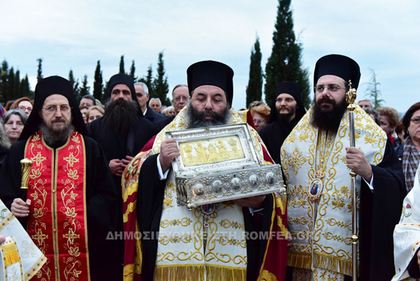 H υποδοχή της τιμίας χειρός της Αγ. Μαρίας Μαγδαληνής