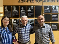 Τον δωρητή Γιώργο Φαγκρίδα υποδέχθηκε ο Δήμαρχος Τρικκαίων 