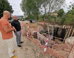 Προς ολοκλήρωση το αντιπλημμυρικό της ΔΕΥΑΤ στη Μπάρα - Ενημέρωση Σακκά