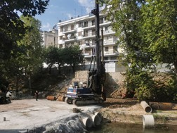 Πρώτη πασσαλόπηξη στη γέφυρα Μαρούγγαινας - Προχωρούν τα έργα 