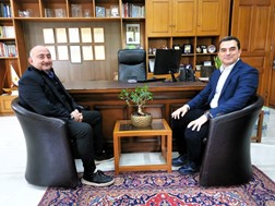 To δημαρχείο Τρικάλων επισκέφτηκε ο πρώην υπουργός Κώστας Σκρέκας