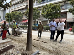 Τρίκαλα: Νέα πεζοδρόμια στην οδό Ασκληπιού 