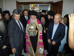 Ο Αρχιεπίσκοπος υποδέχθηκε την Κάρα του Αγίου Βησσαρίωνα
