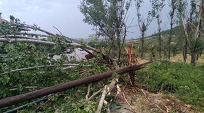 Μεγάλες καταστροφές και πάλι στο Ρίζωμα από το ξαφνικό μπουρίνι