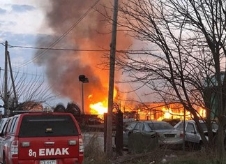 Ολοσχερής καταστροφή για την μονάδα παλετών "Γραμμένος" Ολοσχερής καταστροφή για την μονάδα παλετών "Γραμμένος"