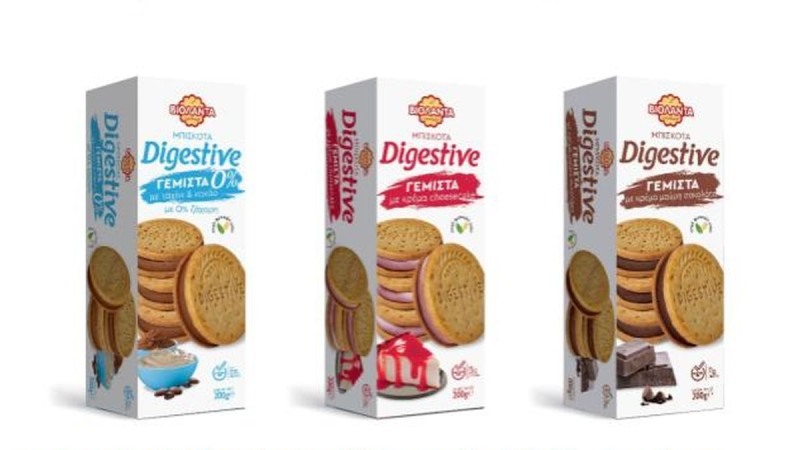Νέα σειρά μπισκότων Βιολάντα Digestive Γεμιστά 