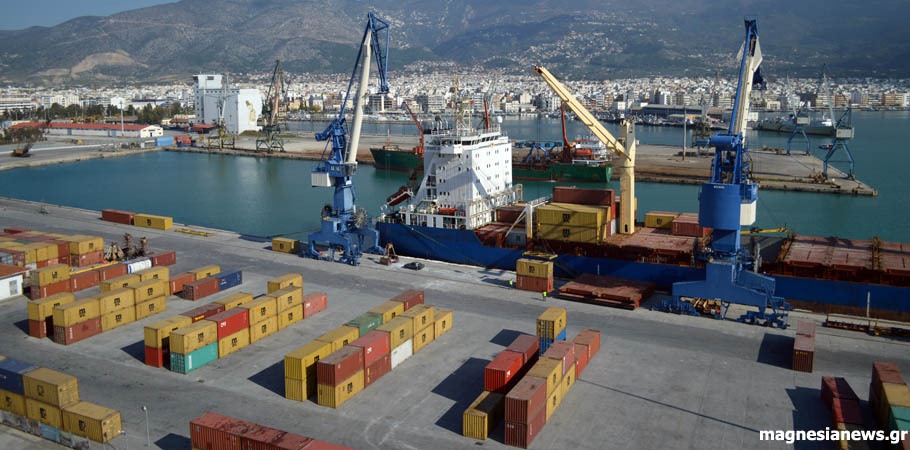 Άνοδος 37% των εμπορευματικών φορτίων στο λιμάνι του Βόλου το 2016